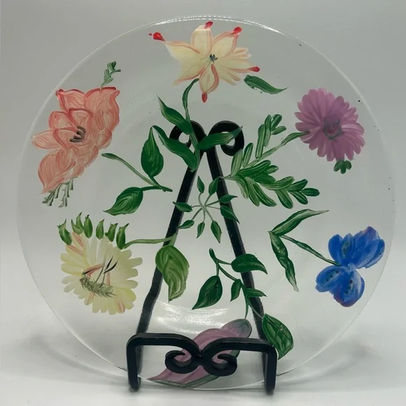 Vintage Royal Danube Glass Plates - Set of 4 - Picture 2 of 10